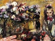 Lovis Corinth, Blumen und Tochter Wilhelmine